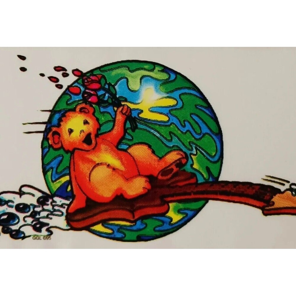 Grateful Dead GGL 1995 Bear On Guitar Rare Vintage Tattoo